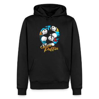 Puffin Puffin Puffin - Men’s Premium Organic Hoodie - black - Front - Nico (187cm)