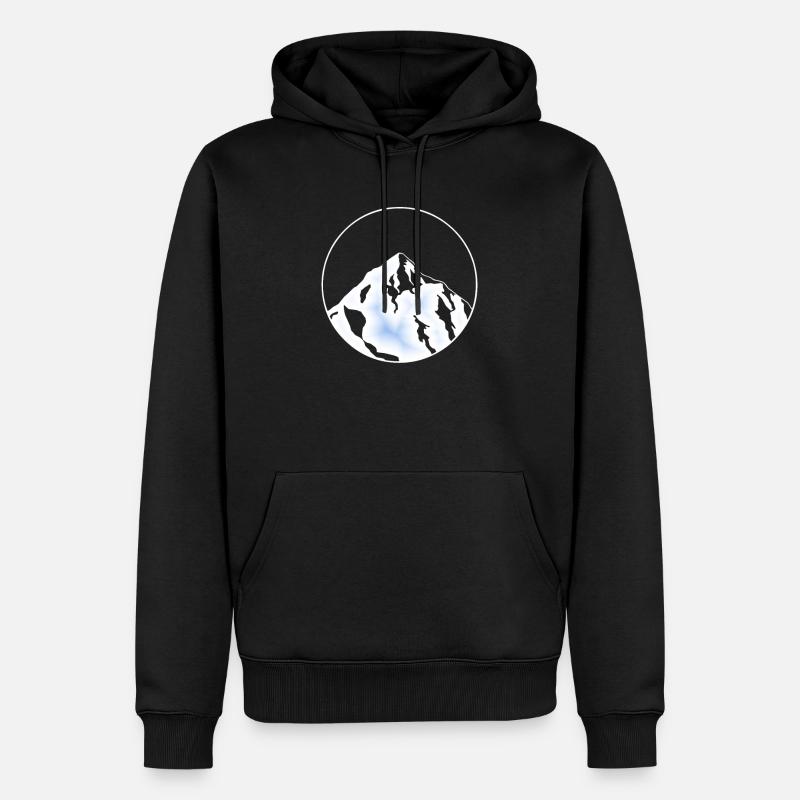 glaciers de glace bleue - Sweat à capuche Premium bio Homme - noir