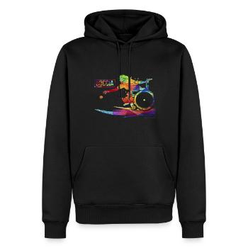 Boccia - Männer Premium Bio Hoodie - Schwarz - Vorne - Nico (187cm)