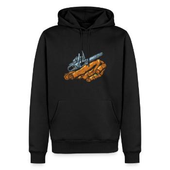 sylviculture - Sweat à capuche Premium bio Homme - noir - Devant - Nico (187cm)