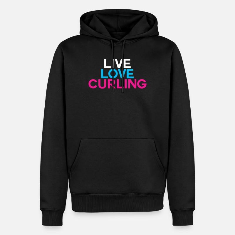 Curling curling - Sweat à capuche Premium bio Homme - noir
