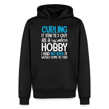 Curling Eisstockschießen - Männer Premium Bio Hoodie - Schwarz - Vorne - Nico (187cm)