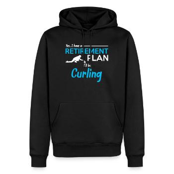 Curling Eisstockschießen - Männer Premium Bio Hoodie - Schwarz - Vorne - Nico (187cm)