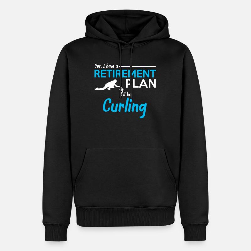 Curling curling - Sweat à capuche Premium bio Homme - noir