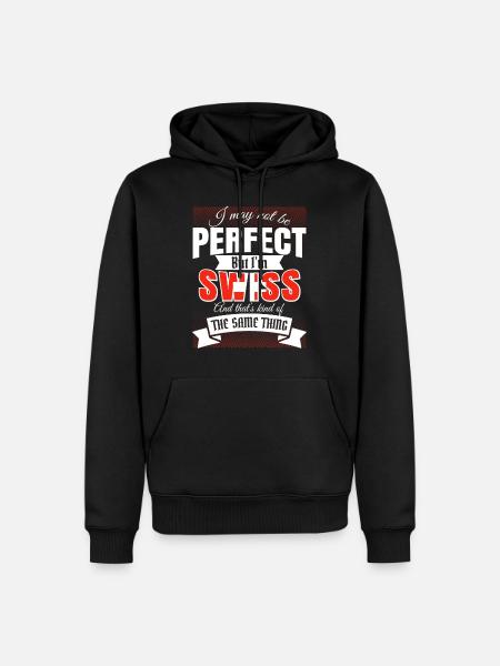 Suisse cadeau suisse blague drôle suisse - Sweat à capuche Premium bio Homme - noir
