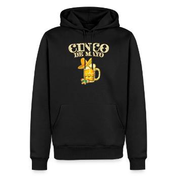 Cinco de Mayo T-Shirt mit Bierdesign und - Männer Premium Bio Hoodie - Schwarz - Vorne - Nico (187cm)