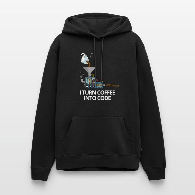 Programmeur de café en code informatique cadeau Sweat à capuche Premium bio Homme