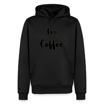 coffee and milk valentinstday - Sweat à capuche Premium bio Homme - noir - Devant - Nico (187cm)