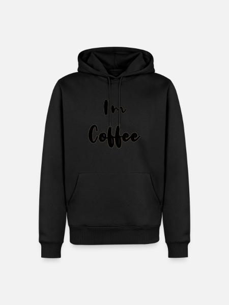 coffee and milk valentinstday - Sweat à capuche Premium bio Homme - noir