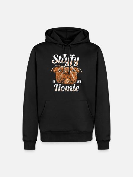 Perro cachorro de staffordshire - Ekologisk premiumluvtröja herr - svart