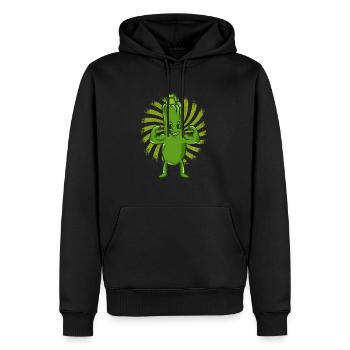 Zucchini Vegan vegetarisch Vegetarier Geschenk - Männer Premium Bio Hoodie - Schwarz - Vorne - Nico (187cm)