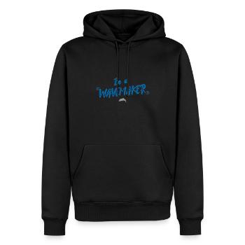 Soyez un T-shirt Wavemaker - Sweat à capuche Premium bio Homme - noir - Devant - Nico (187cm)
