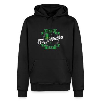 St. Patrick's Day - Men’s Premium Organic Hoodie - black - Front - Nico (187cm)