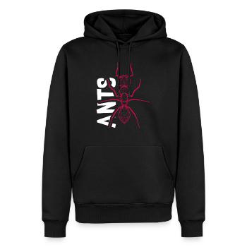 Ameise - Männer Premium Bio Hoodie - Schwarz - Vorne - Nico (187cm)