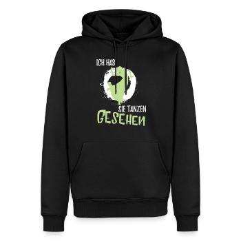 I saw her dancing green girl - Men’s Premium Organic Hoodie - black - Front - Nico (187cm)