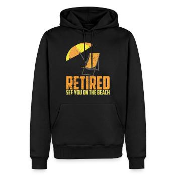 Retired Urlaub Ruhestand Sonnenstuhl Strand - Männer Premium Bio Hoodie - Schwarz - Vorne - Nico (187cm)