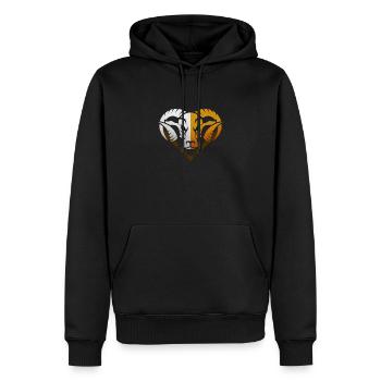 American Football Love - Männer Premium Bio Hoodie - Schwarz - Vorne - Nico (187cm)