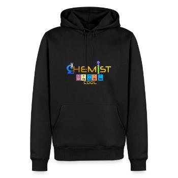 chimiste - Sweat à capuche Premium bio Homme - noir - Devant - Nico (187cm)