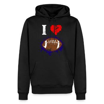 Football américain - Sweat à capuche Premium bio Homme - noir - Devant - Nico (187cm)