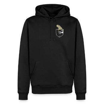 Cadeau de Zwergbartagame de lézard de reptile dragon barbu - Sweat à capuche Premium bio Homme - noir - Devant - Nico (187cm)