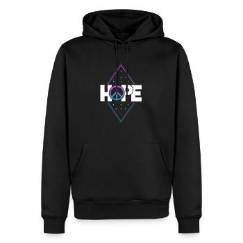 Hope - Men’s Premium Organic Hoodie - black - Front - Nico (187cm)