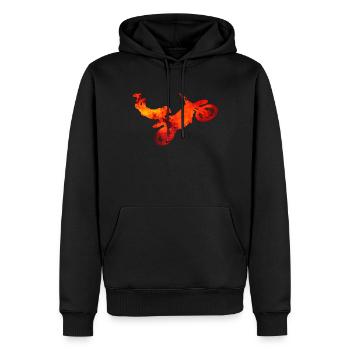 MotorCross Jump - Sweat à capuche Premium bio Homme - noir - Devant - Nico (187cm)