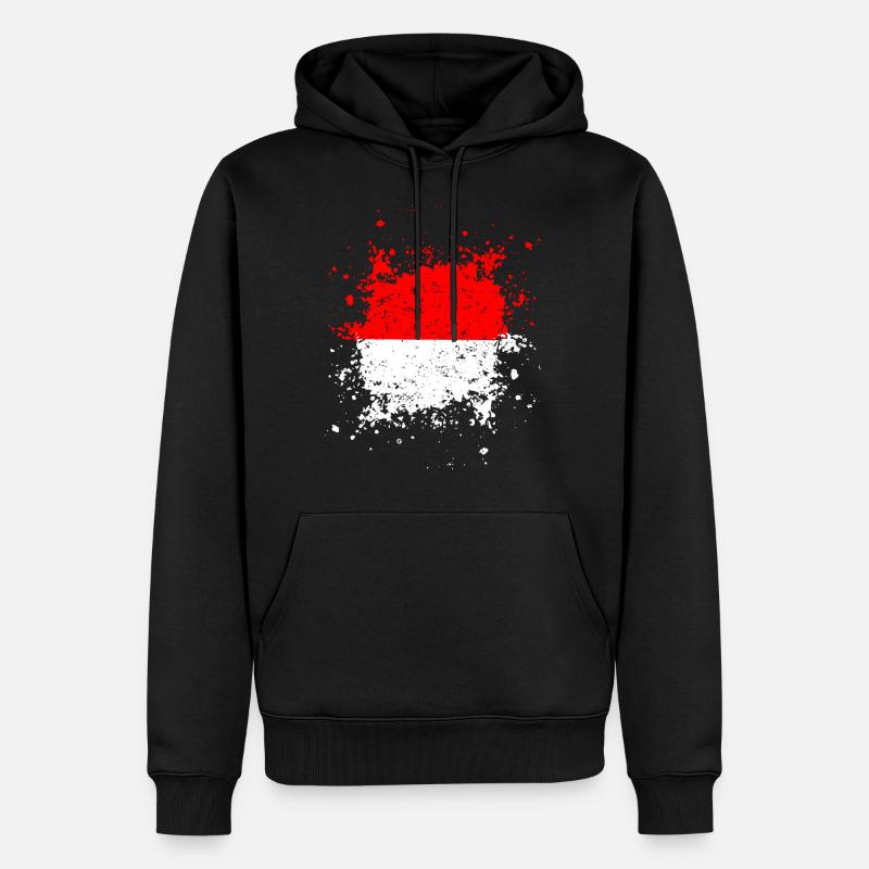 Monaco - Männer Premium Bio Hoodie - Schwarz