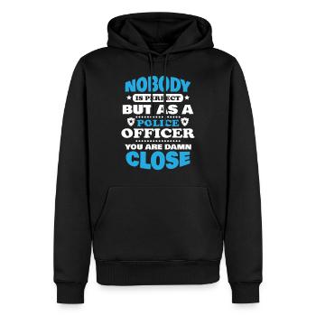 Polizei Polizist Geschenk Geschenkidee Lustig - Männer Premium Bio Hoodie - Schwarz - Vorne - Nico (187cm)