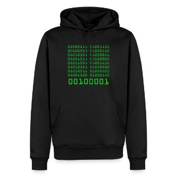 Go fuck yorself! Binärcode Programmieren Code - Männer Premium Bio Hoodie - Schwarz - Vorne - Nico (187cm)