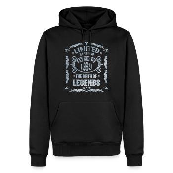 February 1969 Legends Birthday - Men’s Premium Organic Hoodie - black - Front - Nico (187cm)