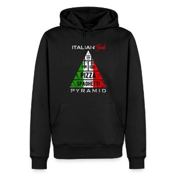Pasta - Männer Premium Bio Hoodie - Schwarz - Vorne - Nico (187cm)