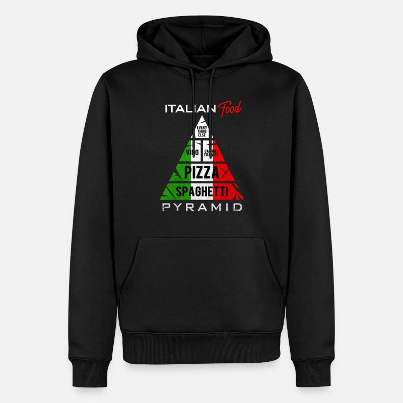 Pasta - Männer Premium Bio Hoodie - Schwarz