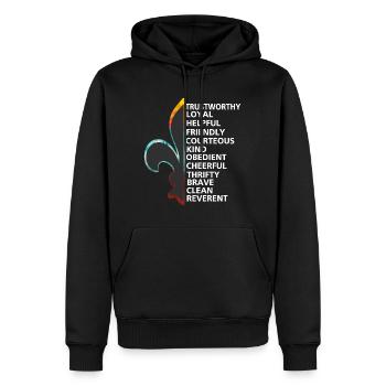 Pfadfinder, Scouts, Naturliebhaber - Tshirt - Männer Premium Bio Hoodie - Schwarz - Vorne - Nico (187cm)