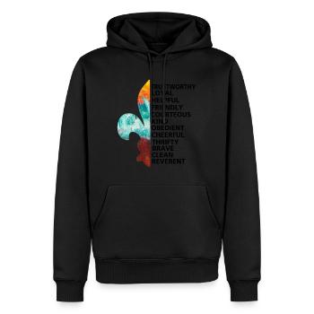 Scouts, Scouts, Amoureux de la Nature - Tshirt - Sweat à capuche Premium bio Homme - noir - Devant - Nico (187cm)