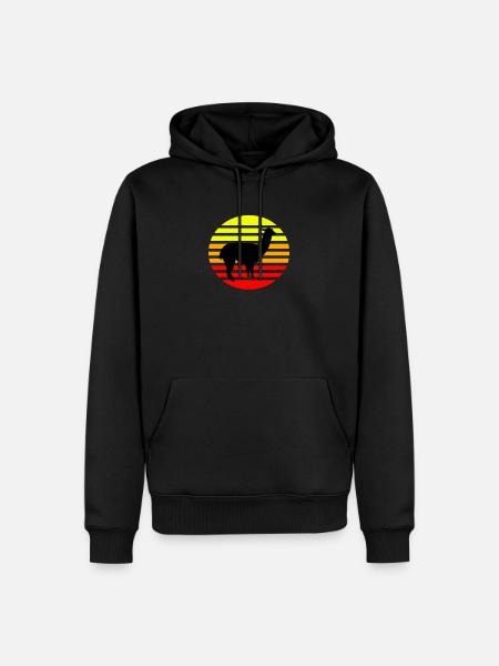Alpaka Lama - Männer Premium Bio Hoodie - Schwarz