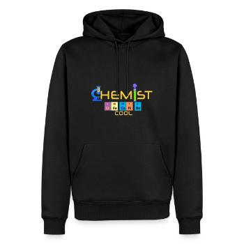 Chimiste - Sweat à capuche Premium bio Homme - noir - Devant - Nico (187cm)