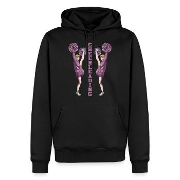 cheerleading - Sweat à capuche Premium bio Homme - noir - Devant - Nico (187cm)
