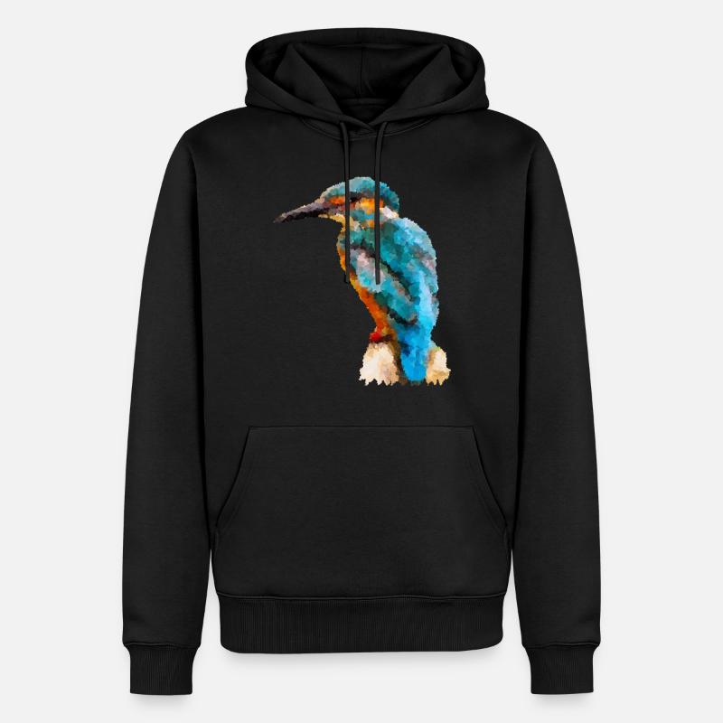 Eisvogel - Männer Premium Bio Hoodie - Schwarz