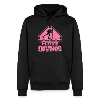 Divers Scuba Diving Scuba Diving Diver - Men’s Premium Organic Hoodie - black - Front - Nico (187cm)