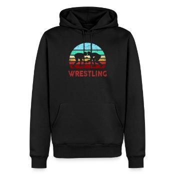 Ringer Freistil pinnen Geschenk Idée cadeau - Sweat à capuche Premium bio Homme - noir - Devant - Nico (187cm)