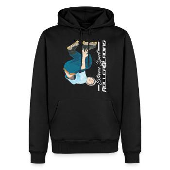 Rollerblading - Men’s Premium Organic Hoodie - black - Front - Nico (187cm)