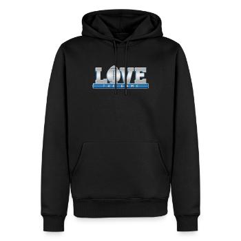 J'adore le jeu Football Super Bowl Gift - Sweat à capuche Premium bio Homme - noir - Devant - Nico (187cm)