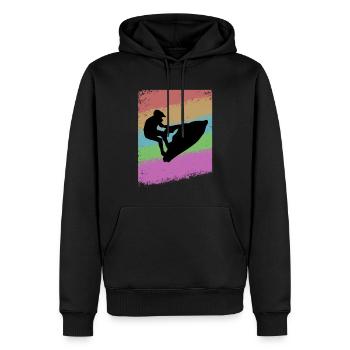 Jet Ski - Männer Premium Bio Hoodie - Schwarz - Vorne - Nico (187cm)