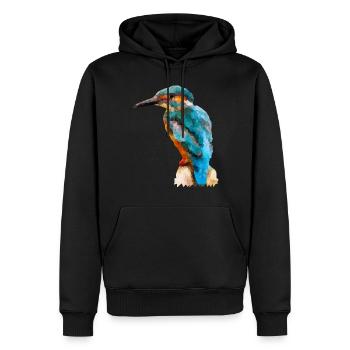 Oiseau de glace - Sweat à capuche Premium bio Homme - noir - Devant - Nico (187cm)