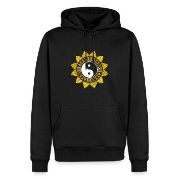 Yin yang - Männer Premium Bio Hoodie - Schwarz - Vorne - Nico (187cm)