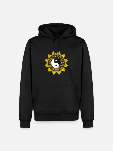 Yin Yang - Sweat à capuche Premium bio Homme - noir