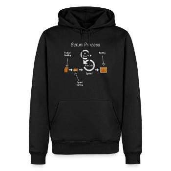 Scrum Process Agil Project Developer Development - Men’s Premium Organic Hoodie - black - Front - Nico (187cm)