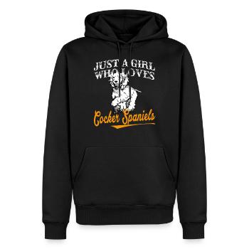 Cocker Spaniels Tee Shirts For Girls - Sweat à capuche Premium bio Homme - noir - Devant - Nico (187cm)