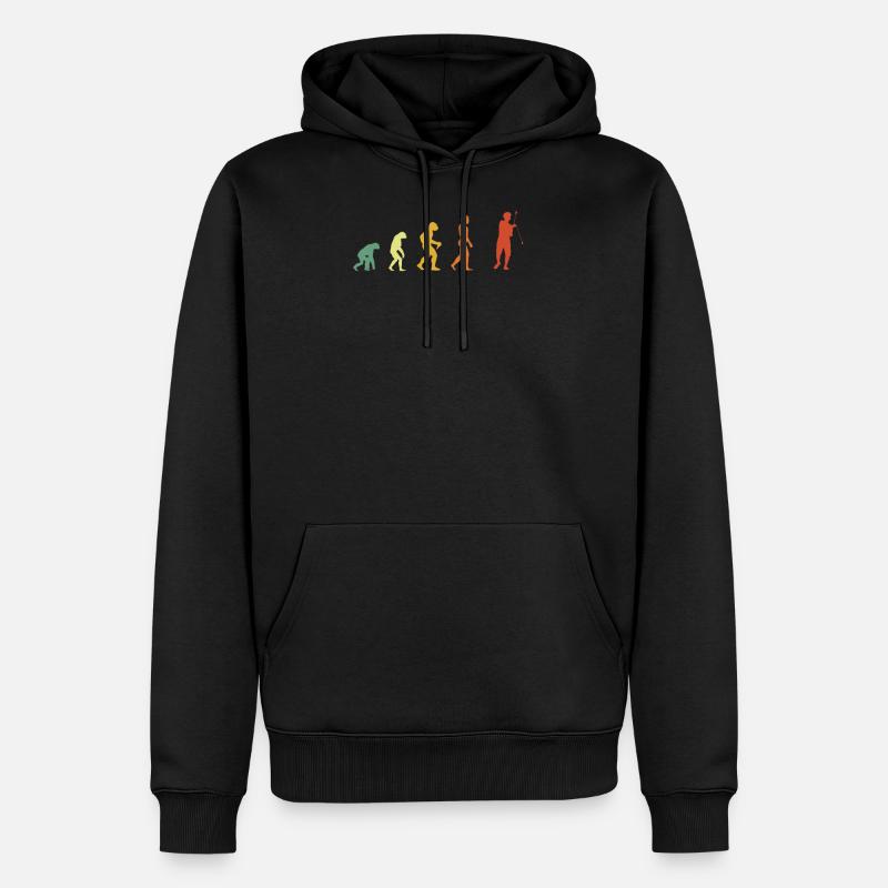 Hipster Yo-Yoing Evolution - Männer Premium Bio Hoodie - Schwarz