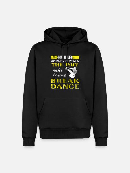 Break Dance - Männer Premium Bio Hoodie - Schwarz